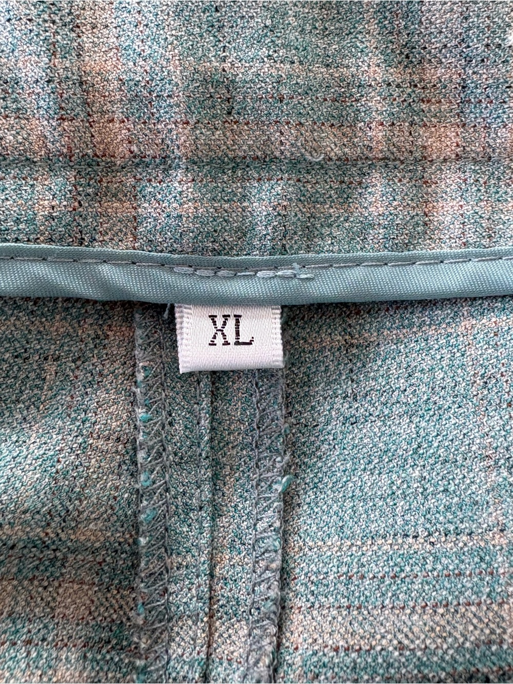 Susielady Vintage Best Mint Plaid Double-Breasted Pantsuit and Jacket - Picture 7 of 14